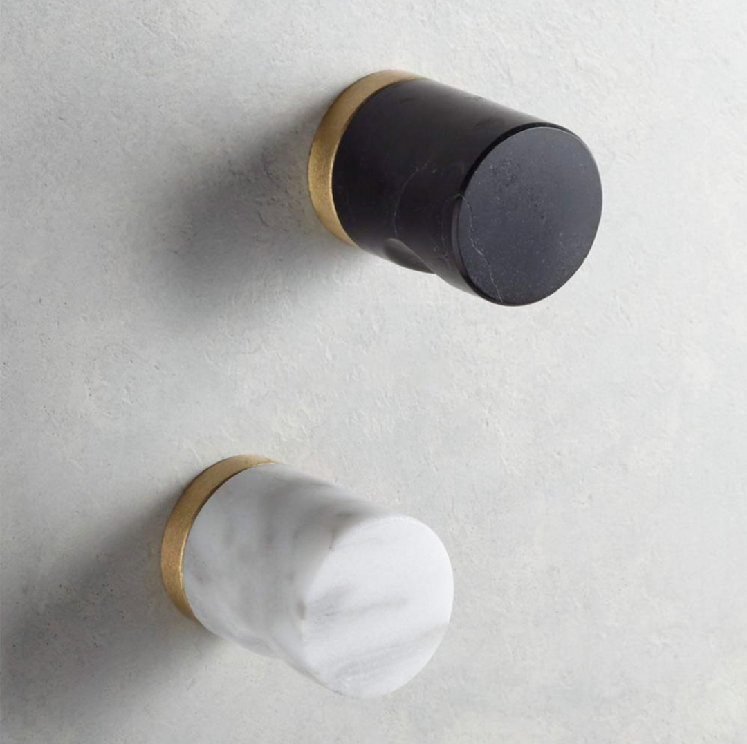 Bianco Marble & Brass Knobs 10 PIECE SET