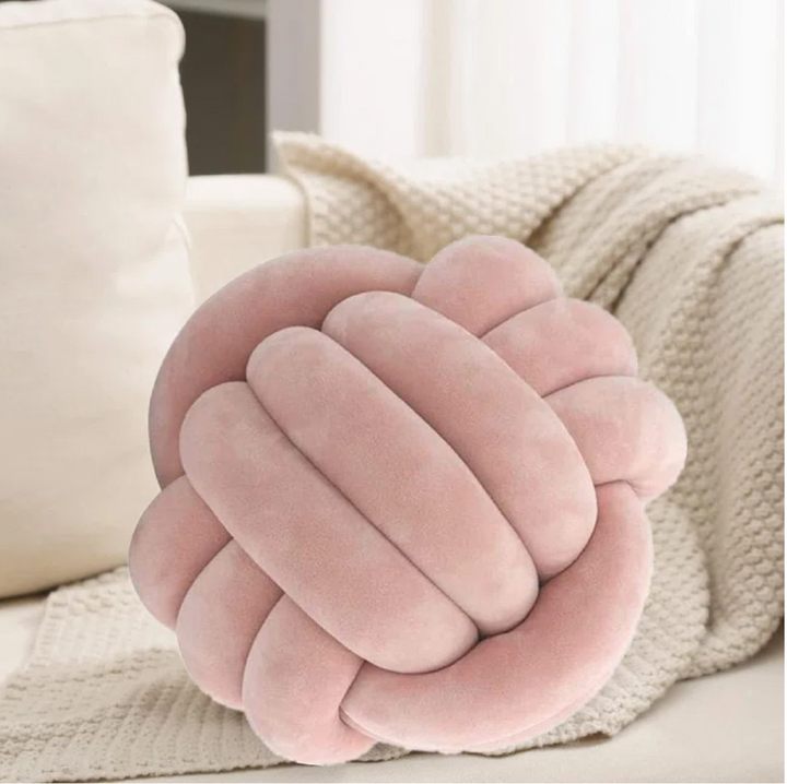 28 CM 11 INCHES DECORATIVE KNOT ACCENT CUSHION