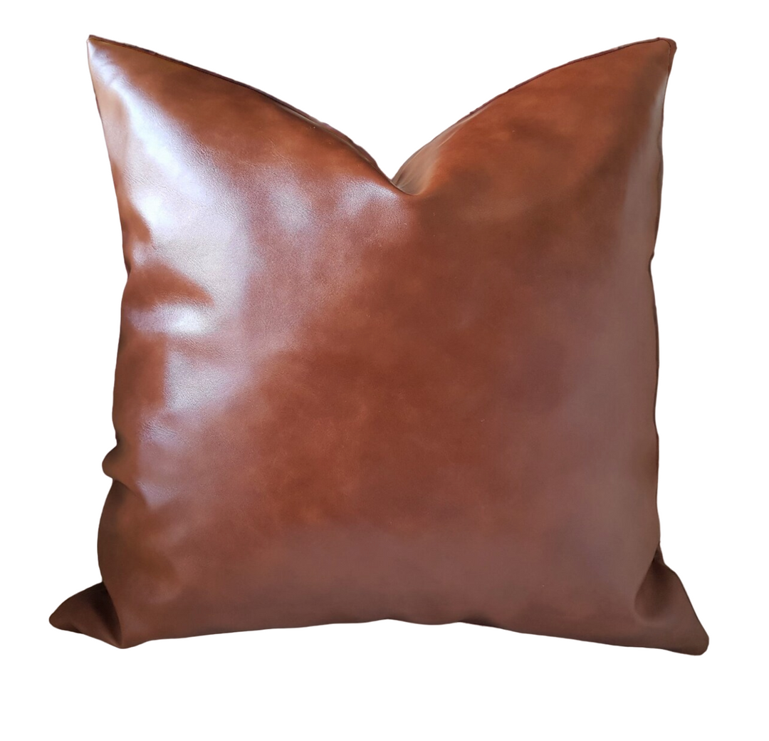 VEGAN LEATHER CUSHION COVER