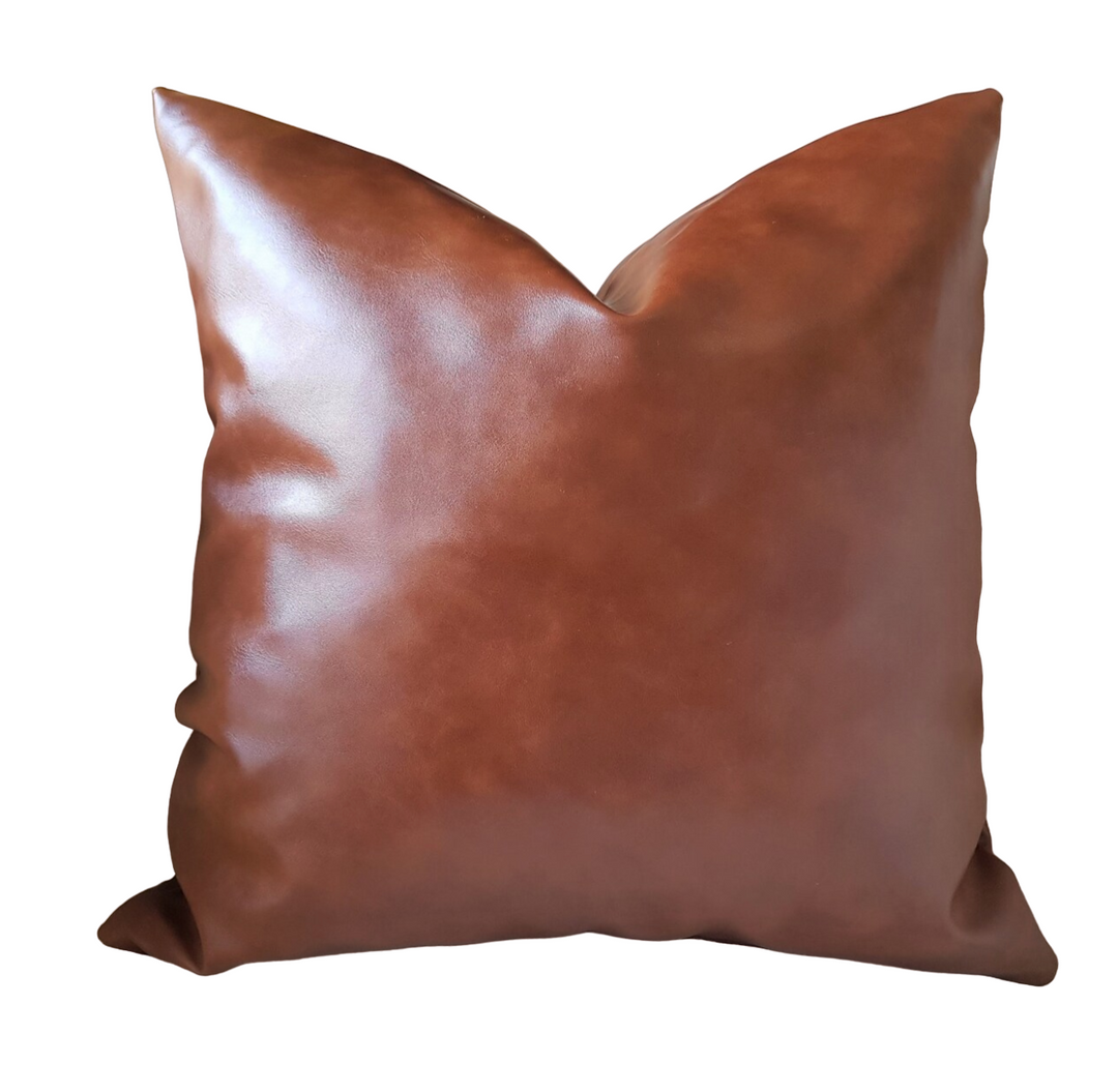 VEGAN LEATHER CUSHION COVER