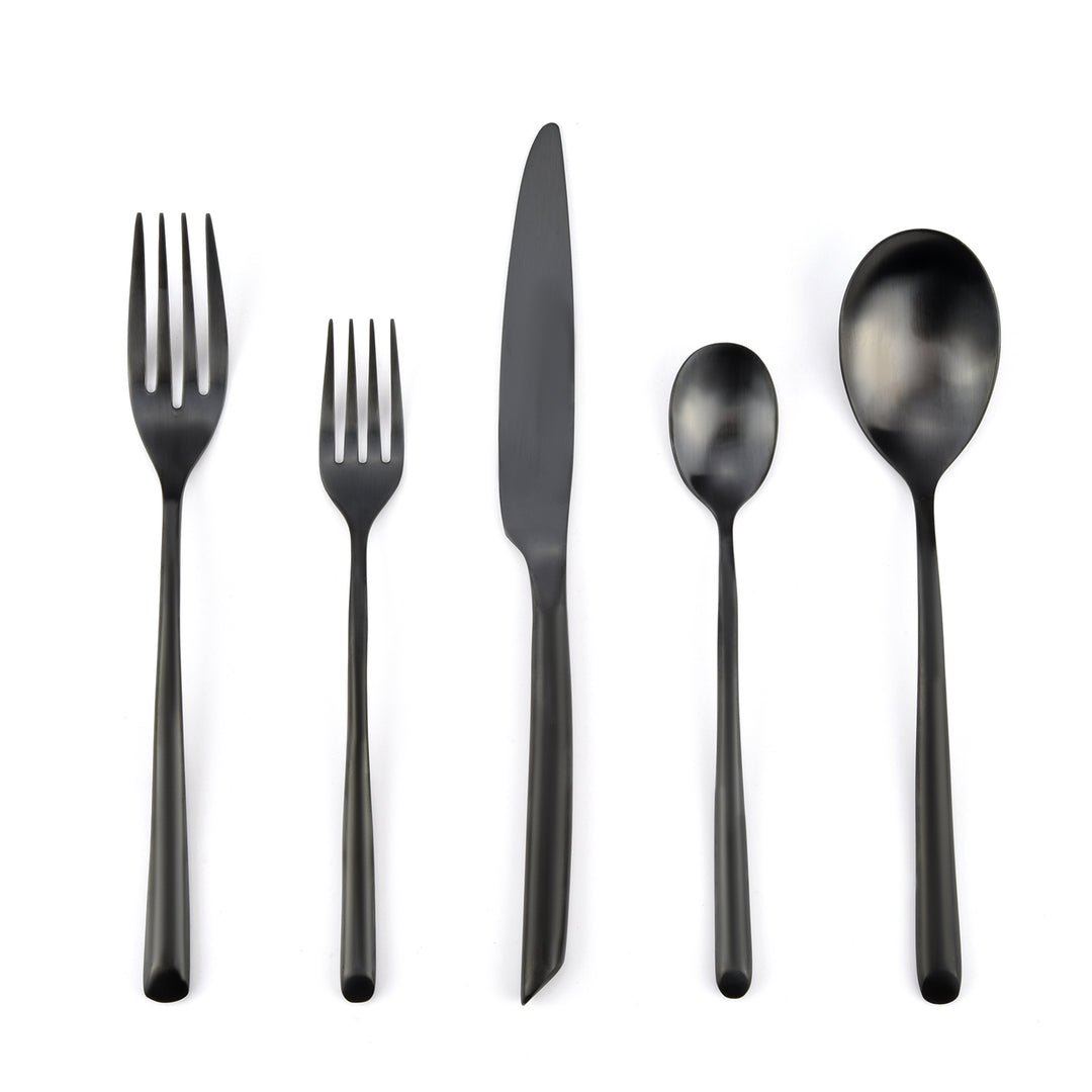 DEENA MATTE BLACK 20 PIECE UTENSIL SET