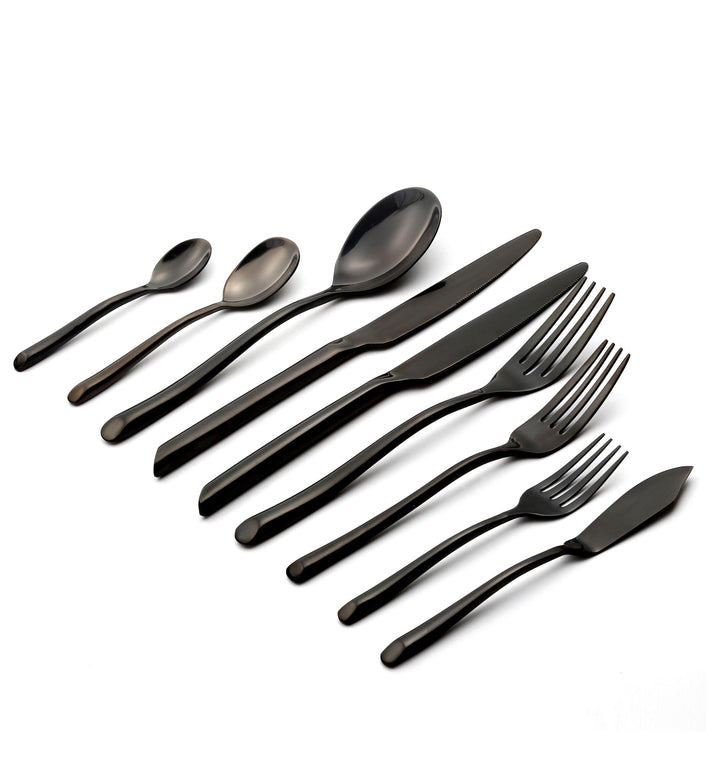 DEENA MATTE BLACK 20 PIECE UTENSIL SET