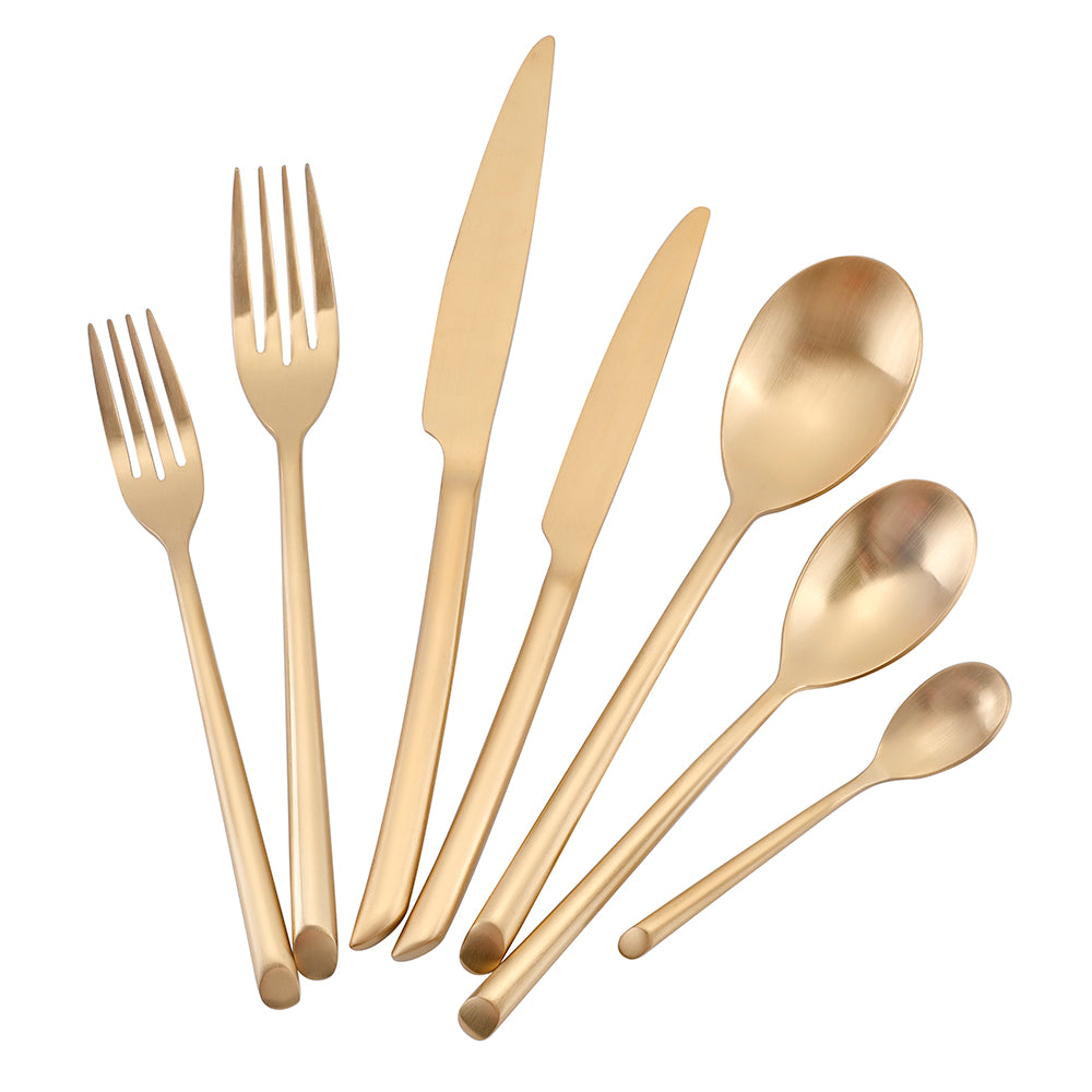 DEENA MATTE GOLD 20 PIECE UTENSIL SET